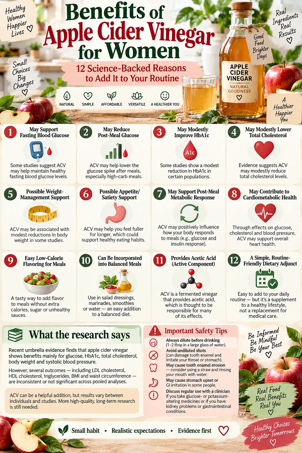 Benefits of Apple Cider Vinegar for Women: 12 Science-Backed Reasons to Add It to Your Routine