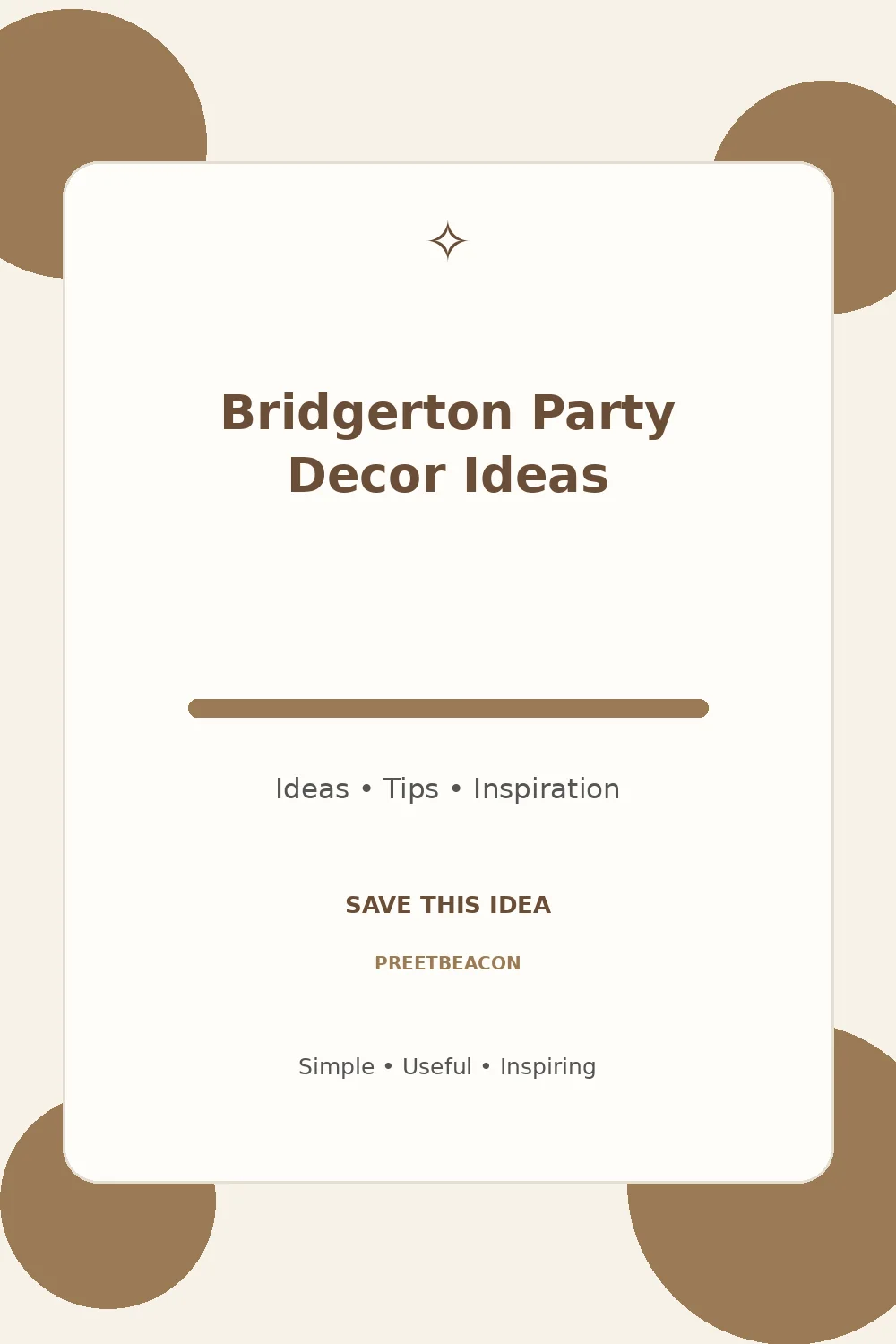 Bridgerton Party Decor Ideas