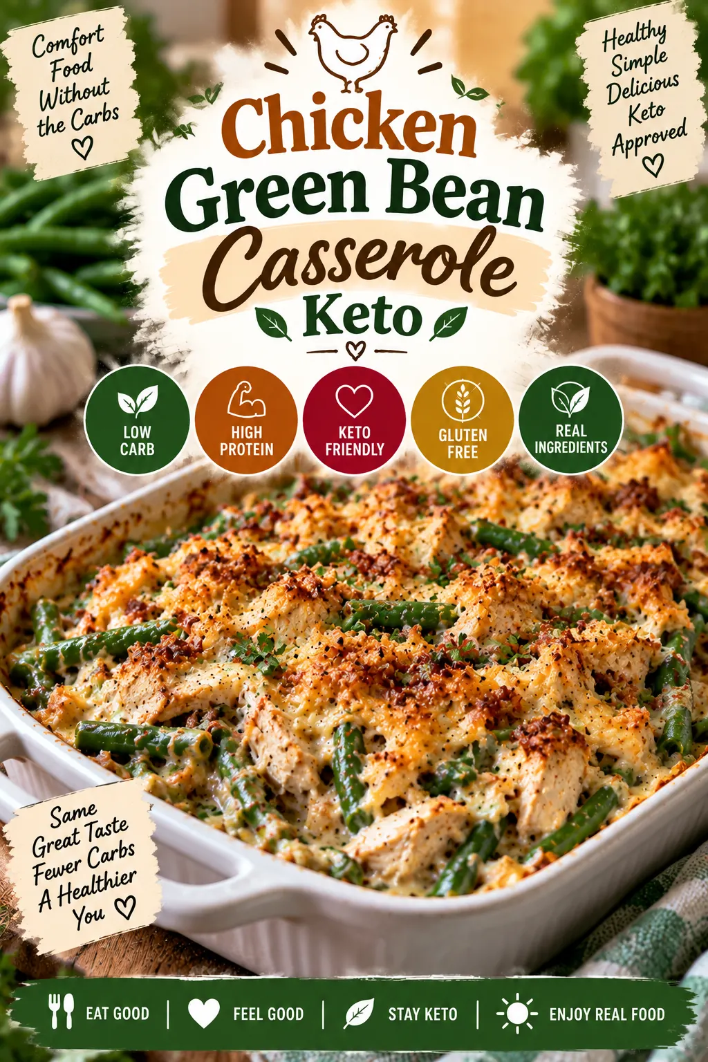 Chicken Green Bean Casserole Keto