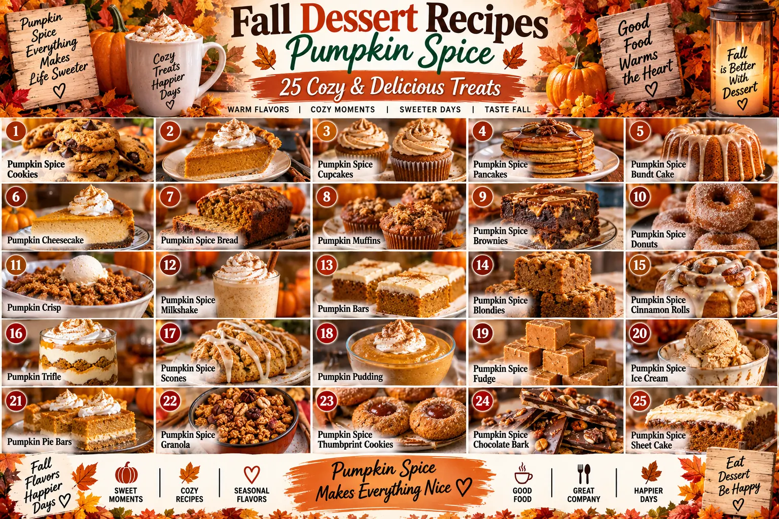 Fall Dessert Recipes Pumpkin Spice: 25 Cozy & Delicious Treats