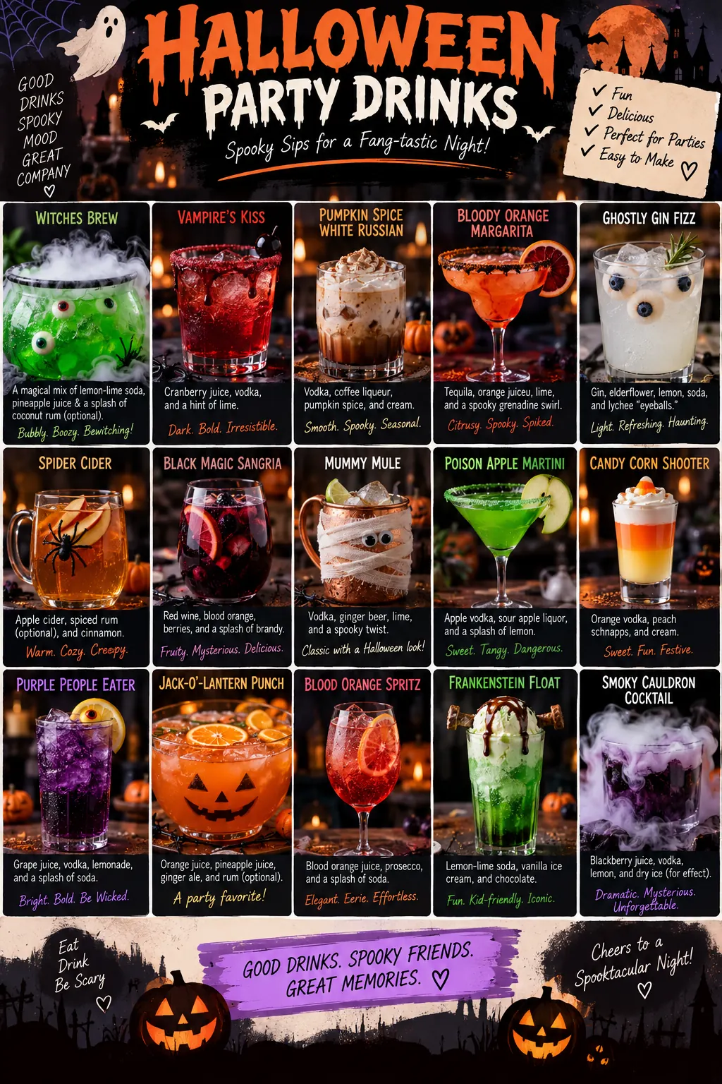 Halloween Food Ideas for Parties: Drinks