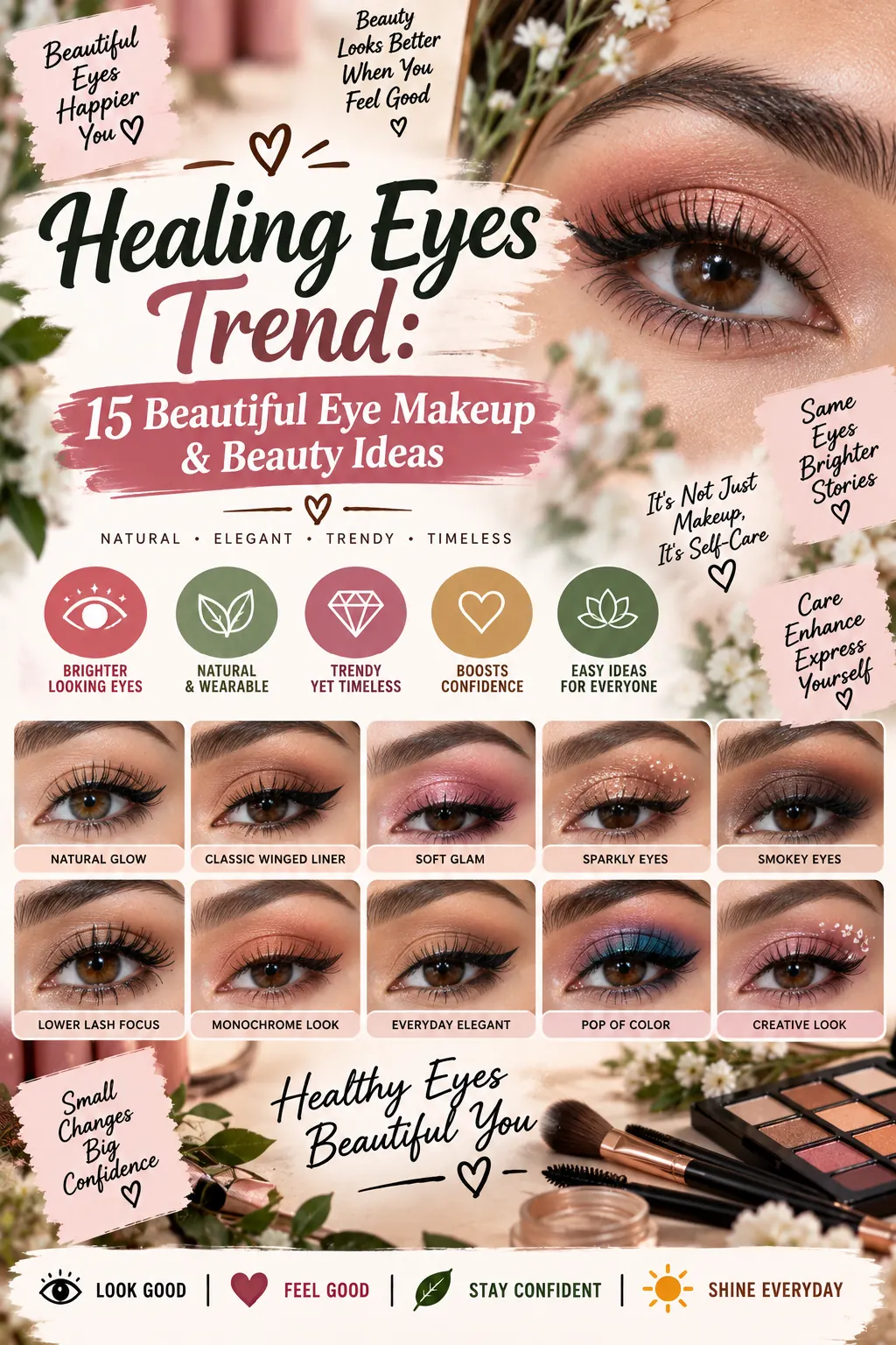 Healing Eyes Trend: 15 Beautiful Eye Makeup & Beauty Ideas