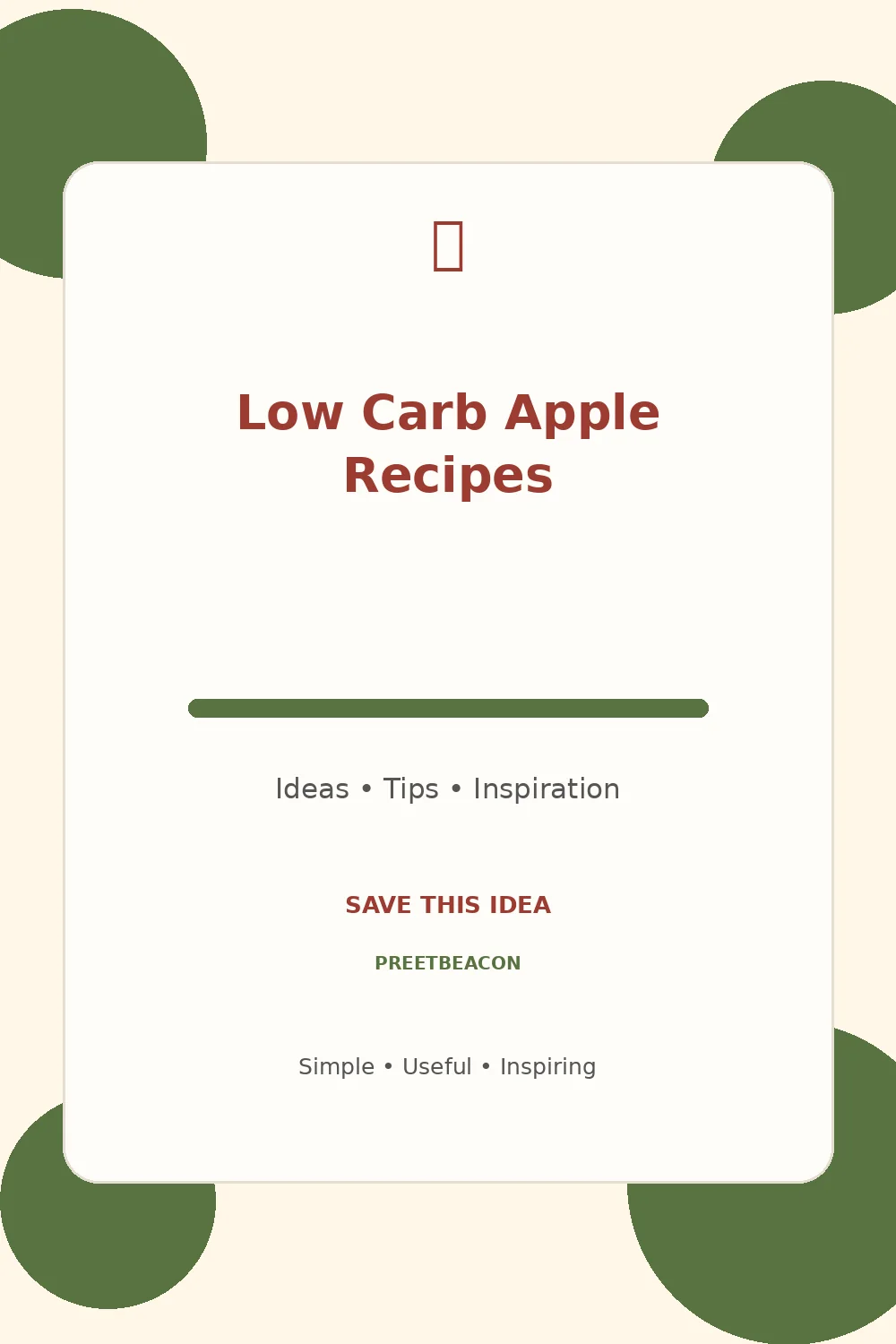 Low Carb Apple Recipes
