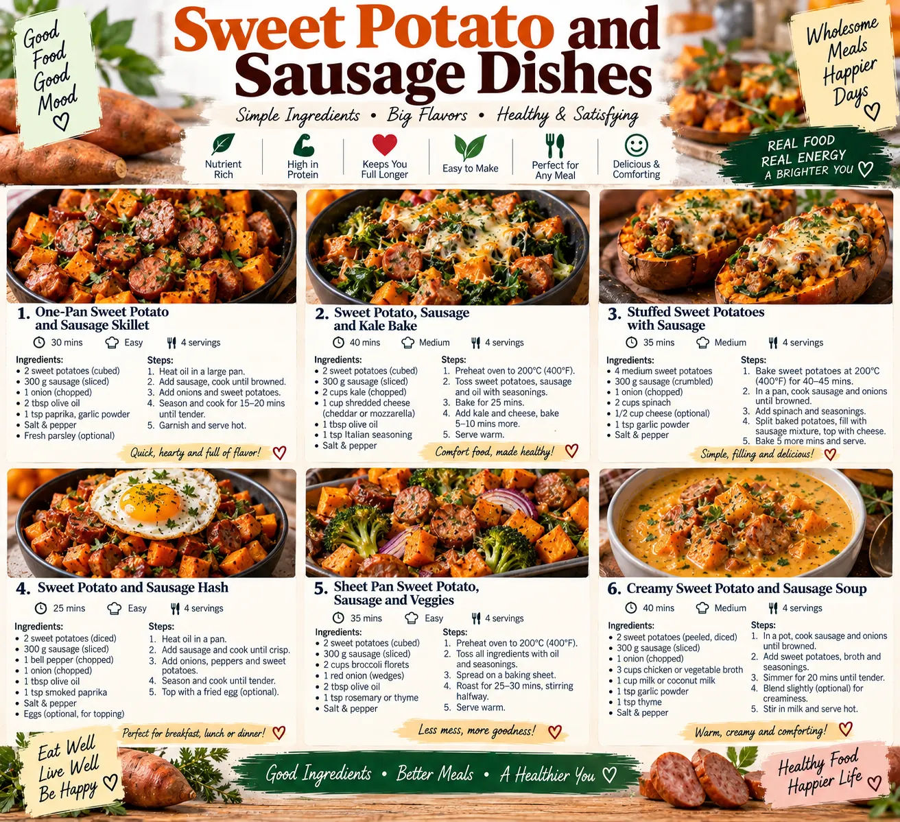 Sweet Potato and Sausage Dishes