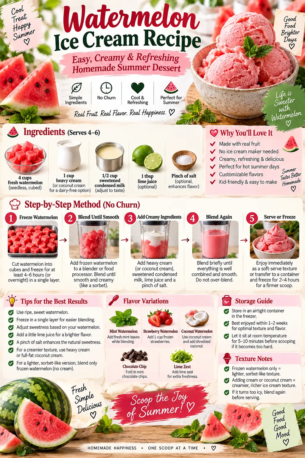 Watermelon Ice Cream Recipe: Easy, Creamy & Refreshing Homemade Summer Dessert