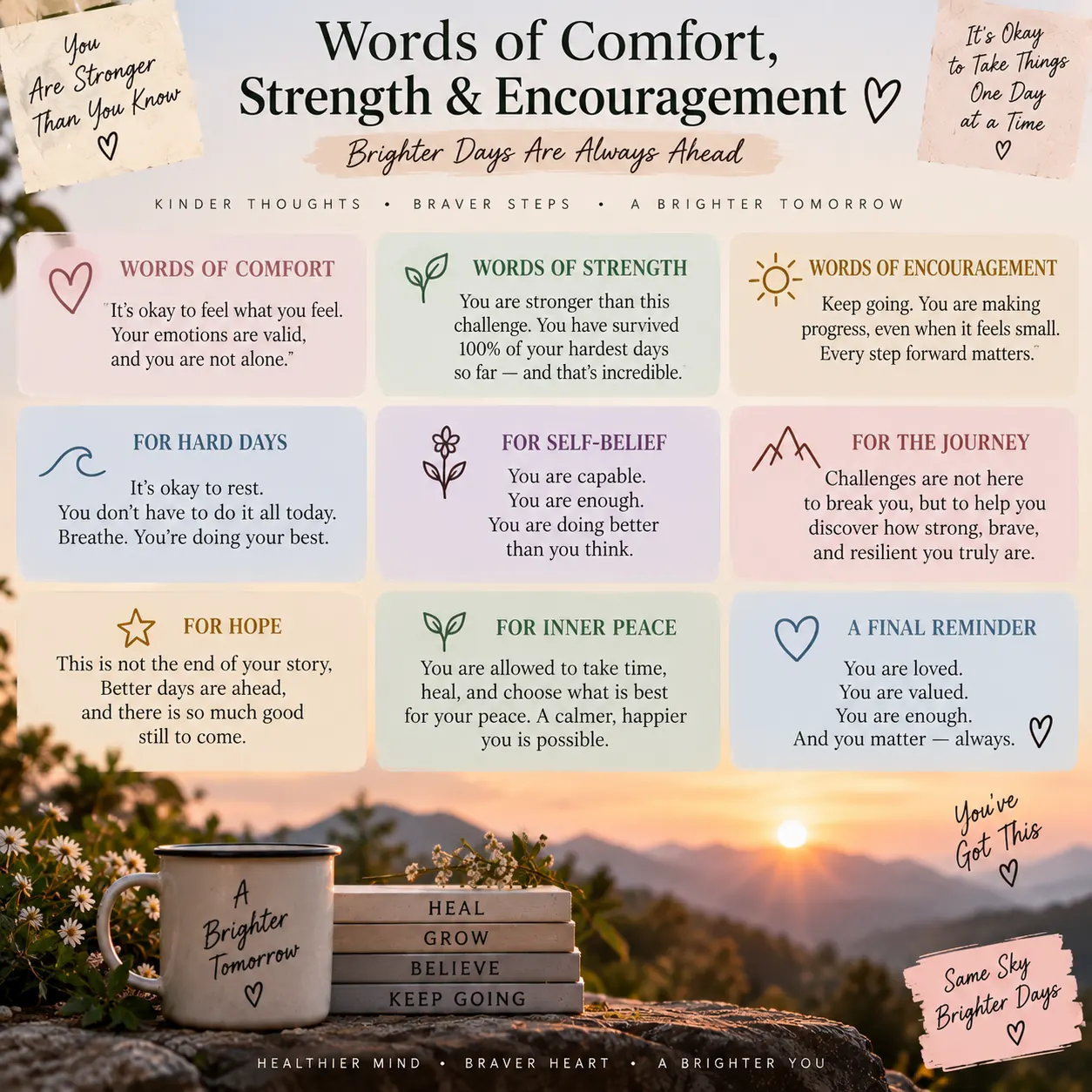 Words of Comfort, Strength & Encouragement