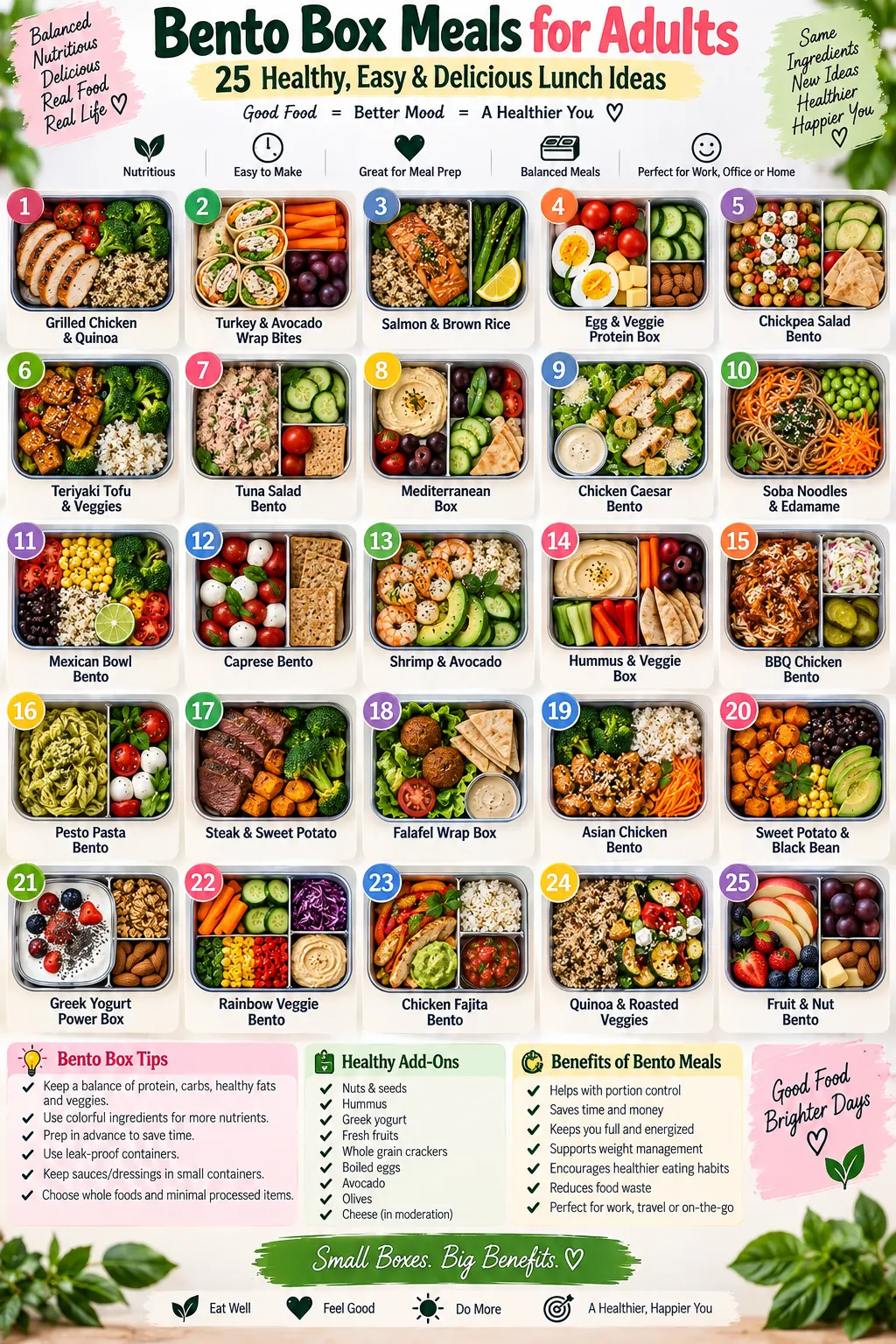 Bento Box Meals for Adults: 25 Healthy, Easy & Delicious Lunch Ideas