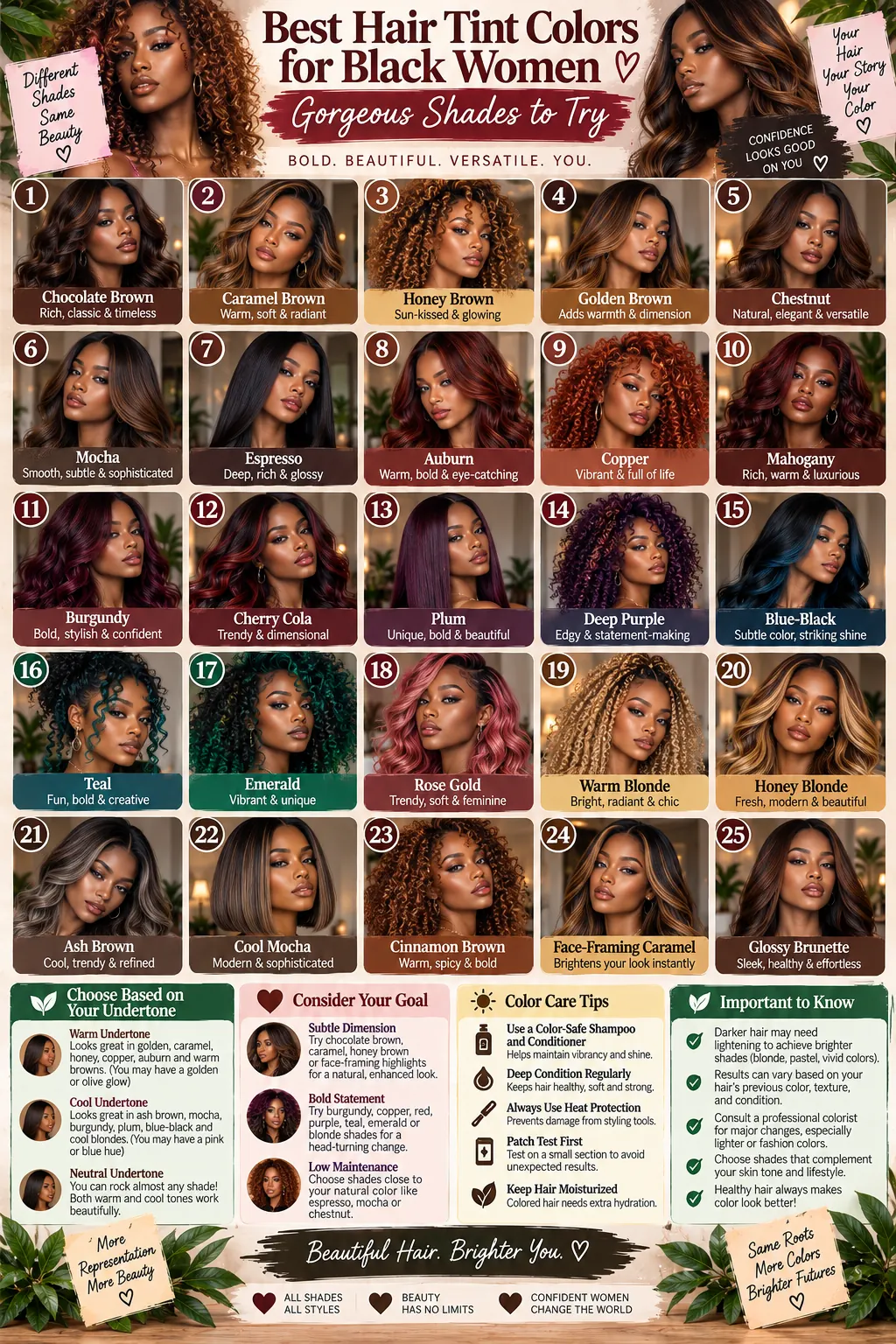 Best Hair Tint Colors for Black Women | Gorgeous Shades to Try