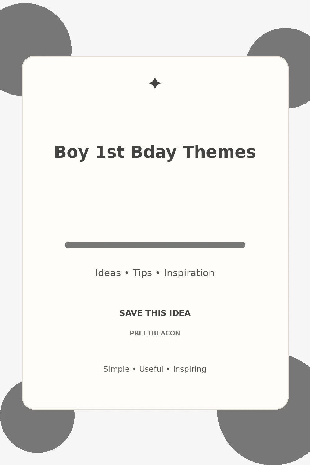 Boy 1st Bday Themes