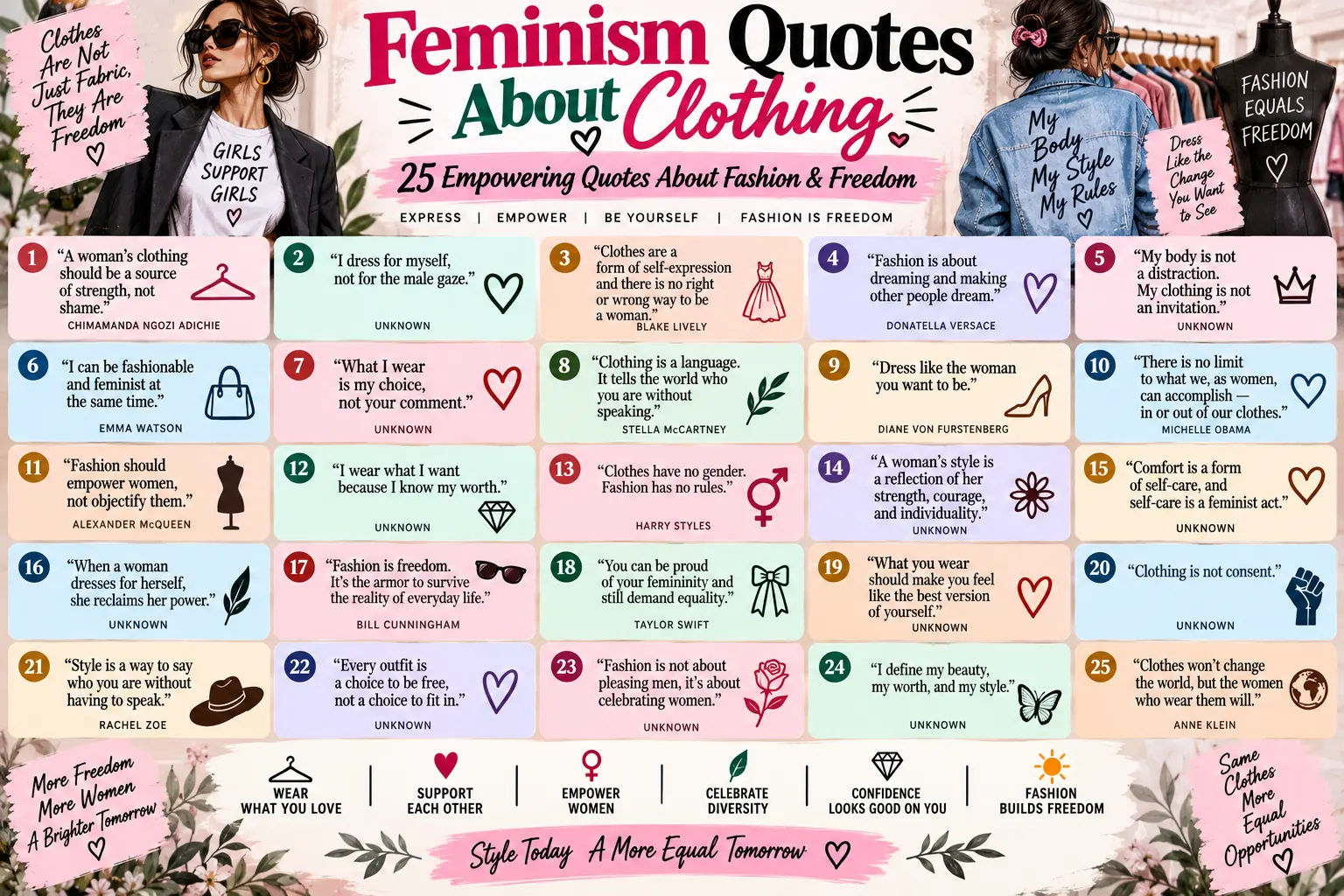 Feminism Quotes About Clothing: 25 Empowering Quotes About Fashion & Freedom