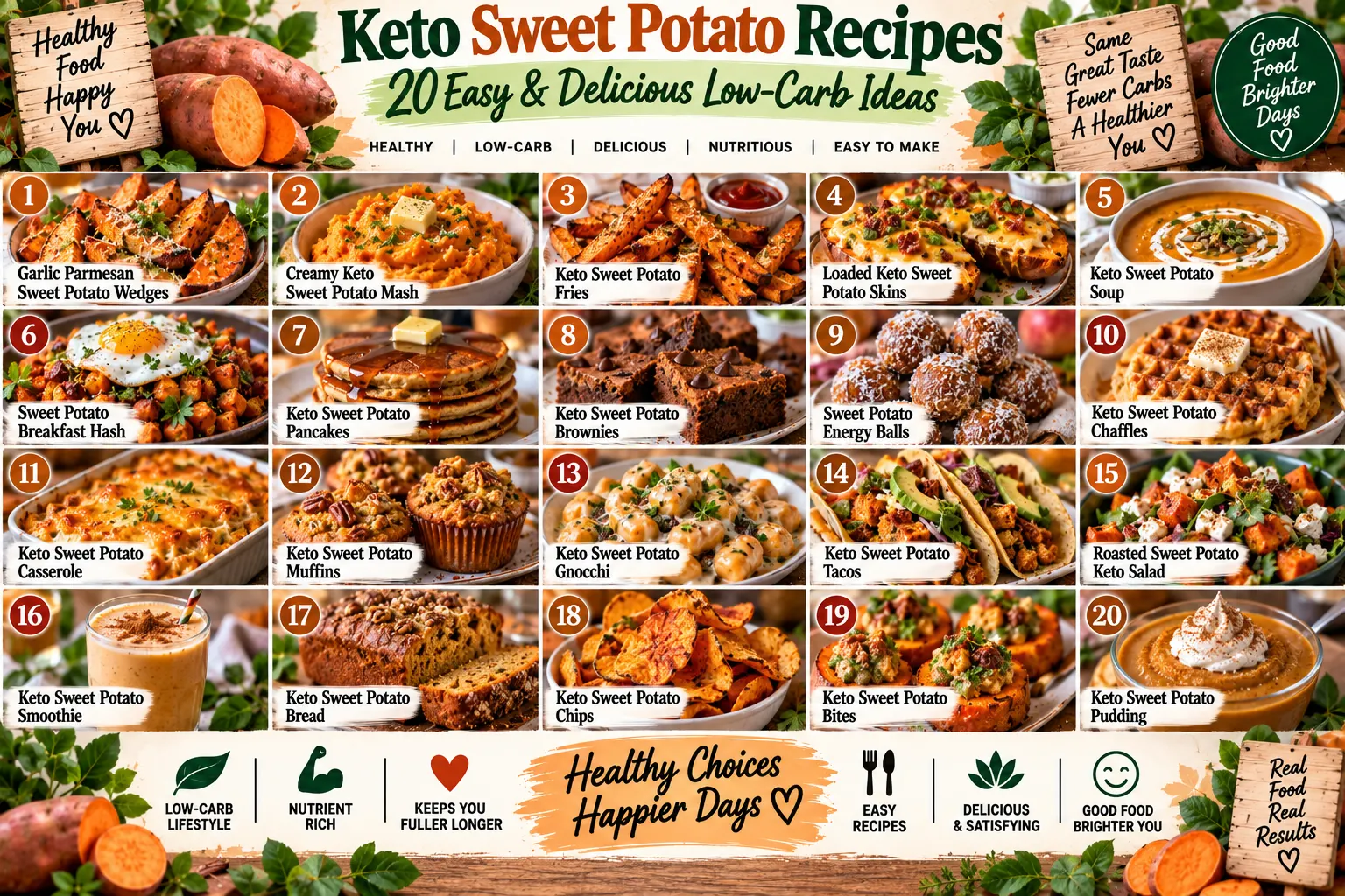 Keto Sweet Potato Recipes: 20 Easy & Delicious Low-Carb Ideas