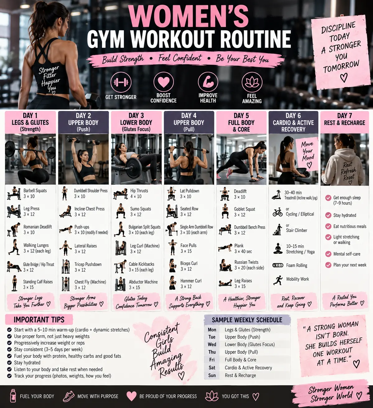 Workout Routines at the Gym for Women